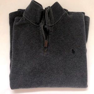POLO BY RALPH LAUREN Men’s Large Gray 1/4 Zip Sweater